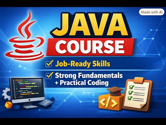 JAVA COURSE -JAVA -job‑Ready Skills – Strong Fundamentals + Practical Coding