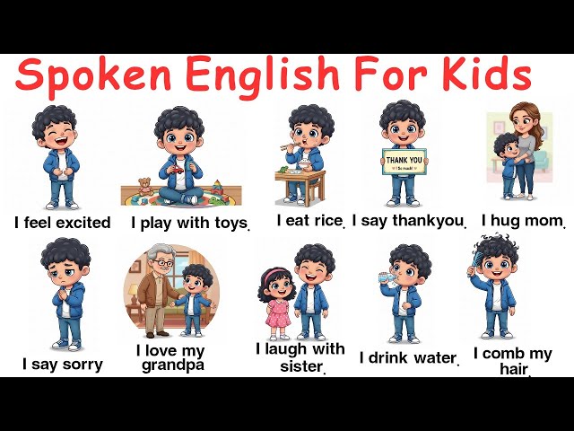 Spoken English for Kids | 100 Daily Use Sentences | Speak English at Home