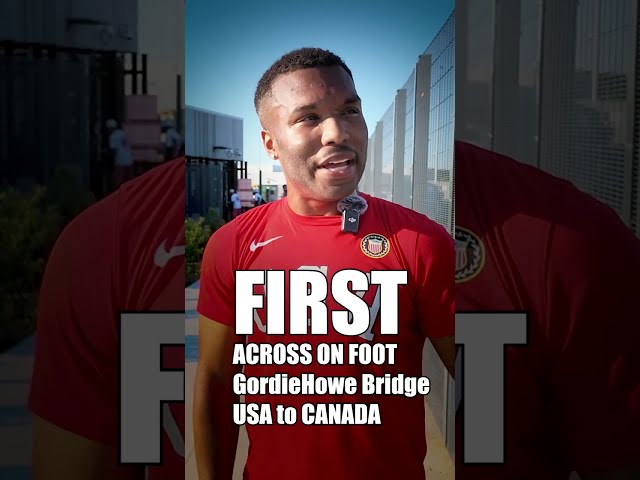 First person across the Gordie Howe International Bridge on foot  #cbcwindsor
