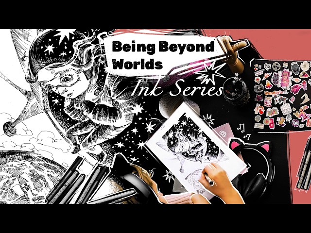 Speedpaint | Being Beyond Worlds | №8 Skydiving | Book Illustration  (Inktober)