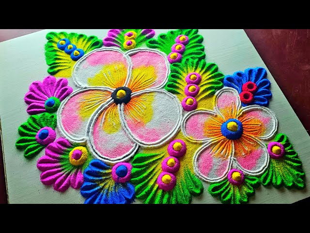 Rangoli For Janmastami | Easy rangoli Design