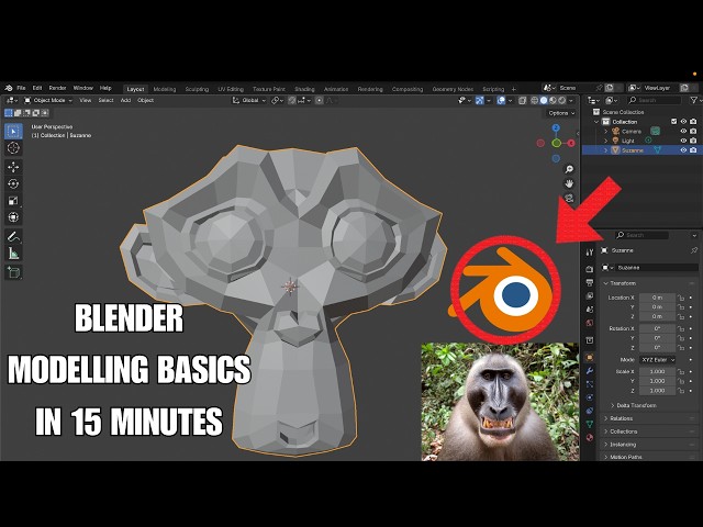 BLENDER BASICS IN 15 MINUTES (Object and edit mode)