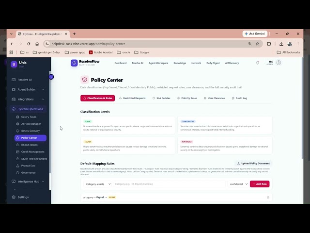 ResolveFlow AI |Agentic Helpdesk | Multi Agent Developer Platform| Agentic Workspace (Demo)