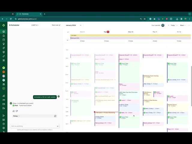 Clockwise AI Scheduler: Calendar Optimization for the New Year
