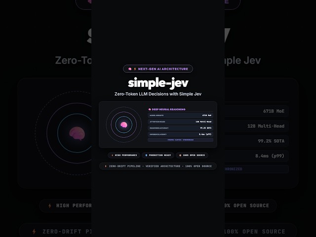 Zero-Token LLM Decisions with Simple Jev ⚡