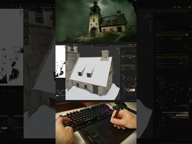 Behind the texture Paint in Blender. Full tutorial on my channel.