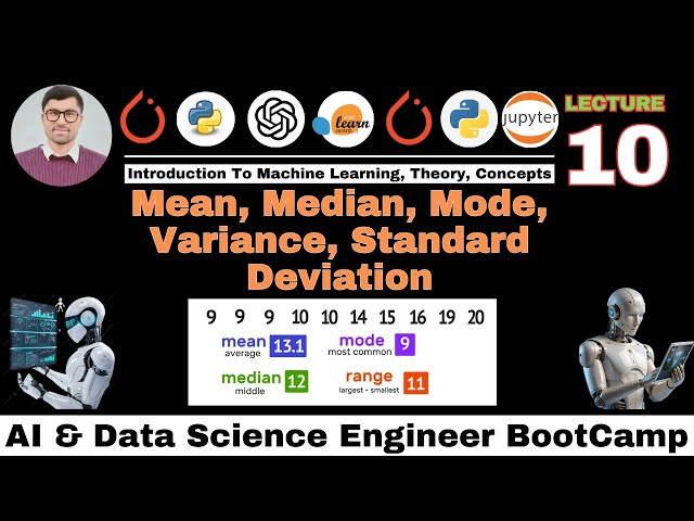 Must-Know Statistics for Machine Learning | Mean, Median, Mode, Variance & More | AI with Noor