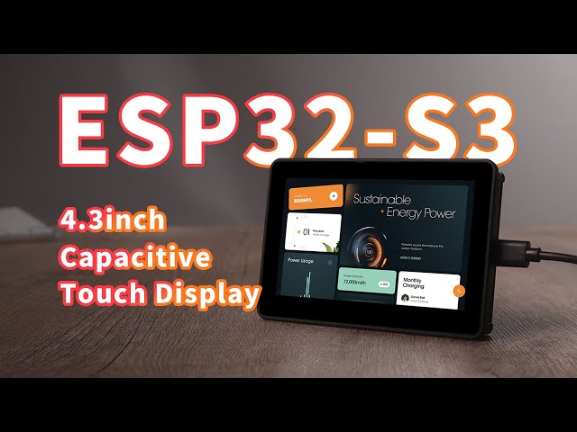 ESP32-S3, 4.3inch display, touch lcd, 800×480 resolution, 65K color, supports wifi & bluetooth