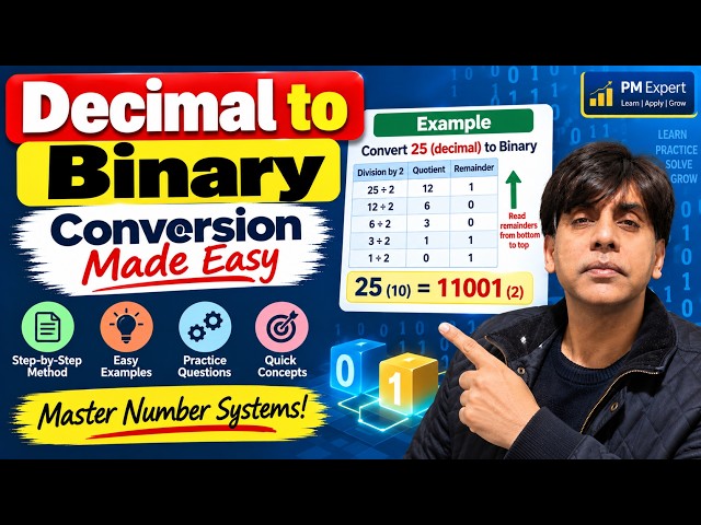 How to Convert Decimal to Binary in 1 Minute! | Step-by-Step Guide