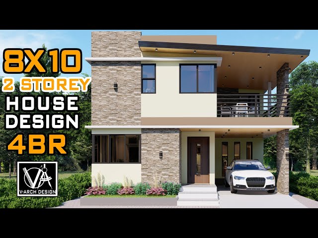 8x10 2 Storey House Design (80 sqm) 4 Bedroom