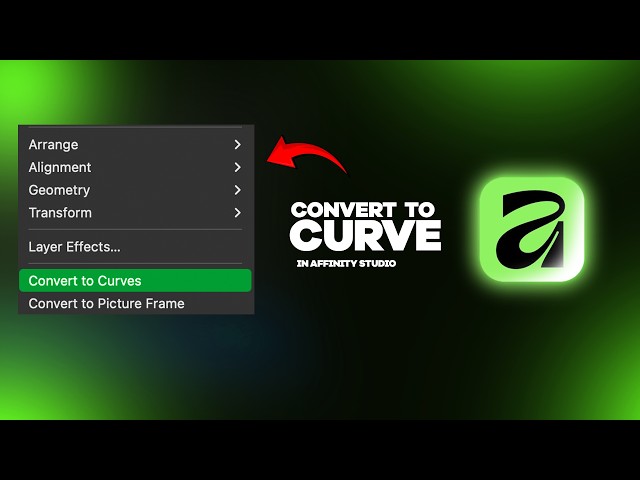 How to Convert Text to Curves in Affinity 3