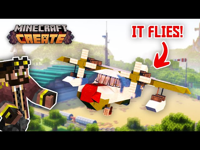 I built a MOVING PLANE in Minecraft Create Mod!