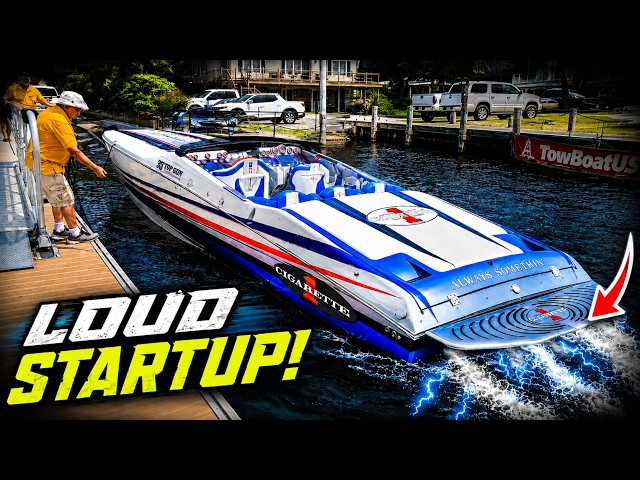 LOUD STARTUP! Cigarette 39 Top Gun Unlimited | 1,400 HP