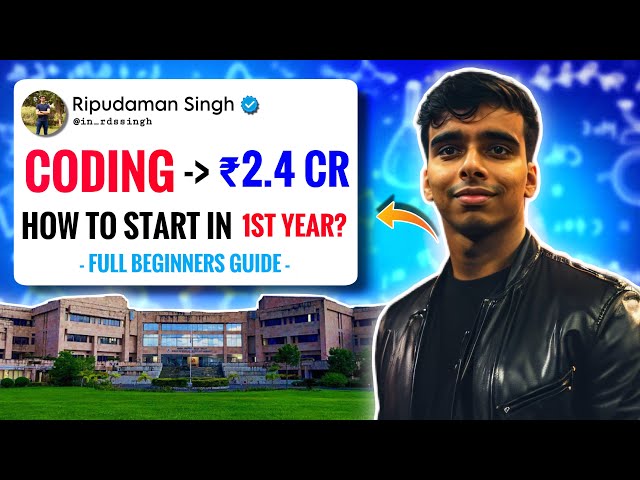 How to Start CODING in 1st Year BTech 🧐 Start CODING for Beginners 🤧 Learn Programming for Beginners