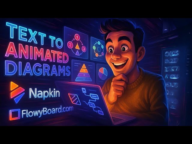 Text To Animated Diagrams Trick with Napkin.ai + flowyBoard.com