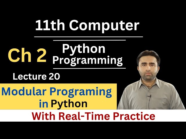 Modular Programming in python | 11th Computer Chapter 2 | Python Programming | Qais Ali Khan