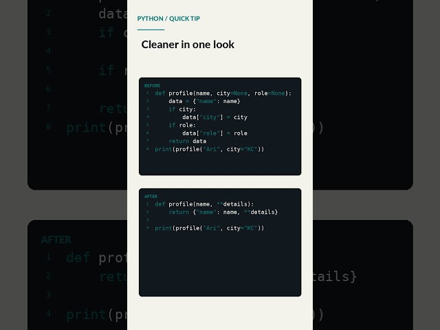 Accept Flexible Named Options with kwargs #python #coding #technology