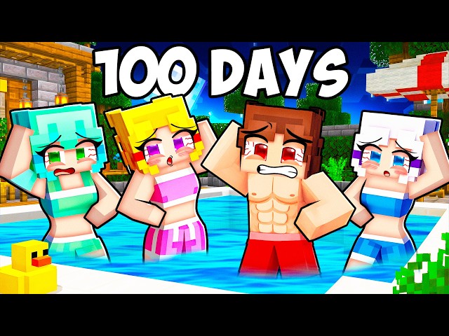 I Survived 100 Days in a POOL! (Minecraft)