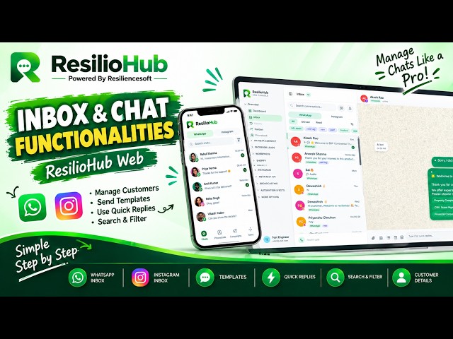 ResilioHub Web Tutorial | Inbox & Chat | WhatsApp CRM