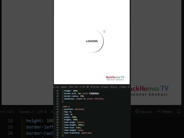 Loading Berputar 1 | Analisis HTML CSS #shorts #coding #css #javascript