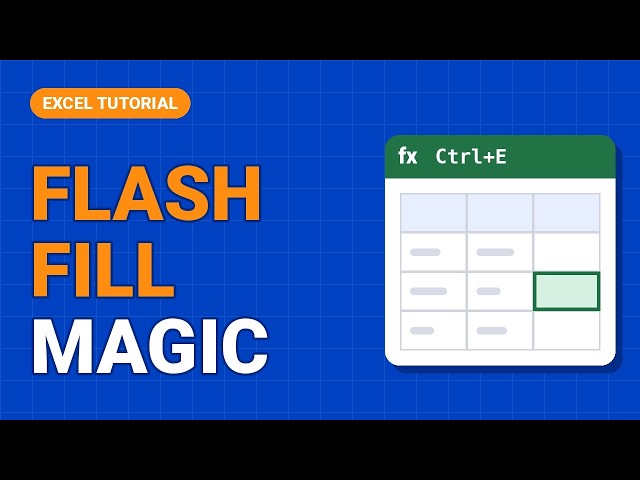 Flash Fill in Excel: Split and Combine Text Fast
