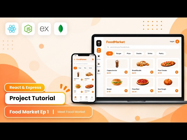 React & Express Project Tutorial | Food Market Ep 1 - Meet Food Market