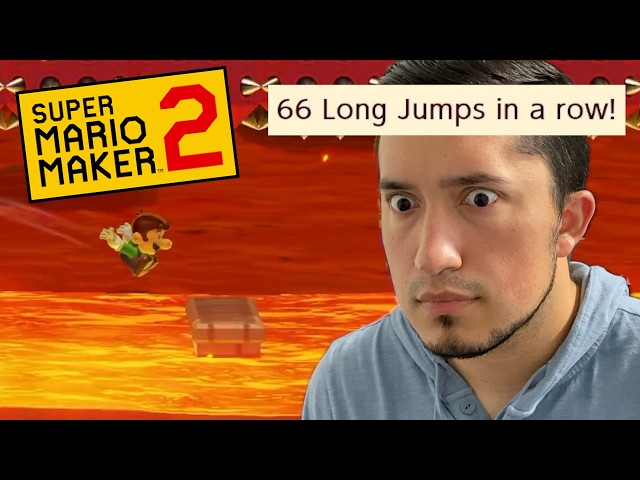 Do 66 long jumps or YOU LOSE!! | Super Mario Maker 2 (Super Expert)