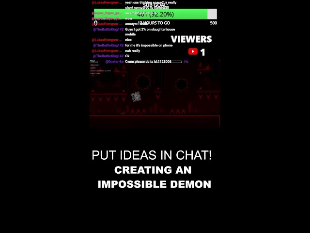 CREATING AN IMPOSSIBLE DEMON  | GEOMETRY DASH |  STREAM 5 | DECORATING (Portrait)