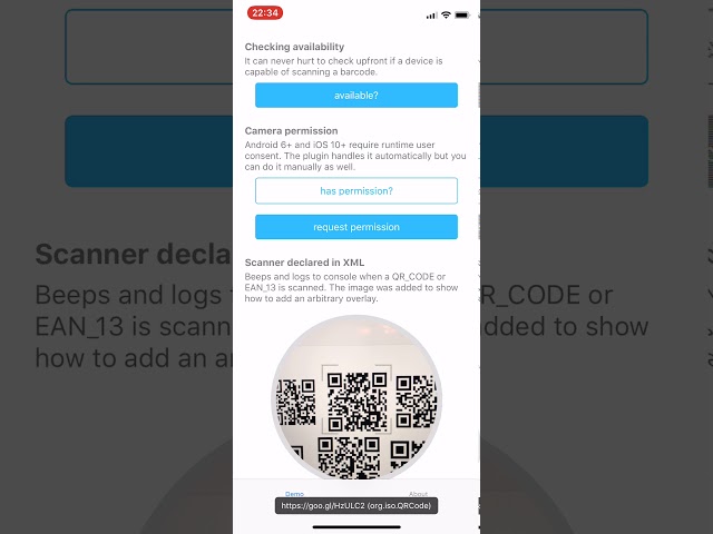NativeScript (embedded) Barcode Scanner plugin