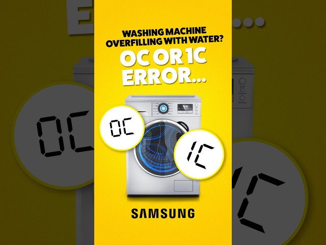 Samsung Washer Error Codes OC, 1C (ecobubble Washing Machine)