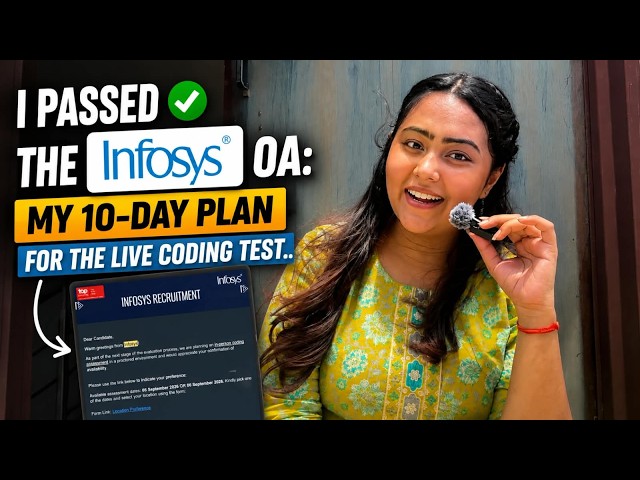 I Passed the Infosys off- campus OA: My 10-Day Plan for the Live Coding Test ‼️