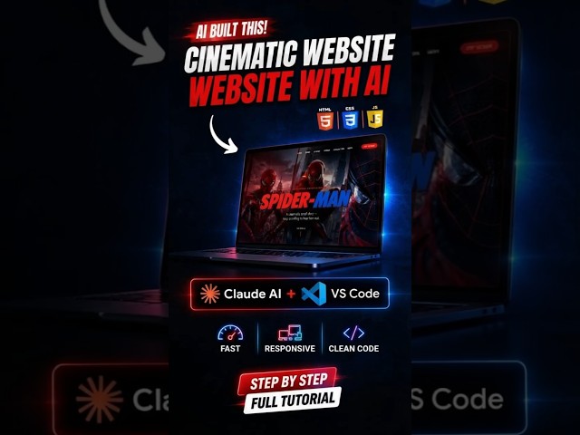 I Built a SpiderMan Website Using AI🔥#shorts #coding#aitools #ai#claudeai#coding #programming#viral