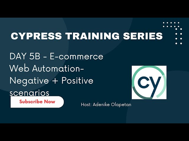 Cypress training Day5B- Cypress Web Automation -negative and positive scenarios