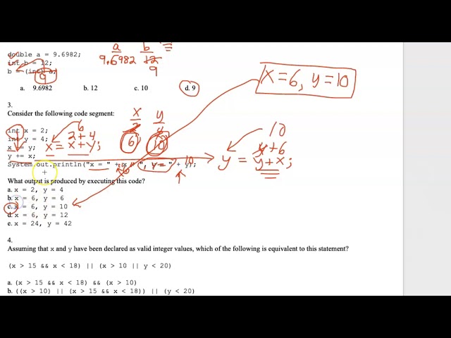 Java Practice Midterm Multiple Choice