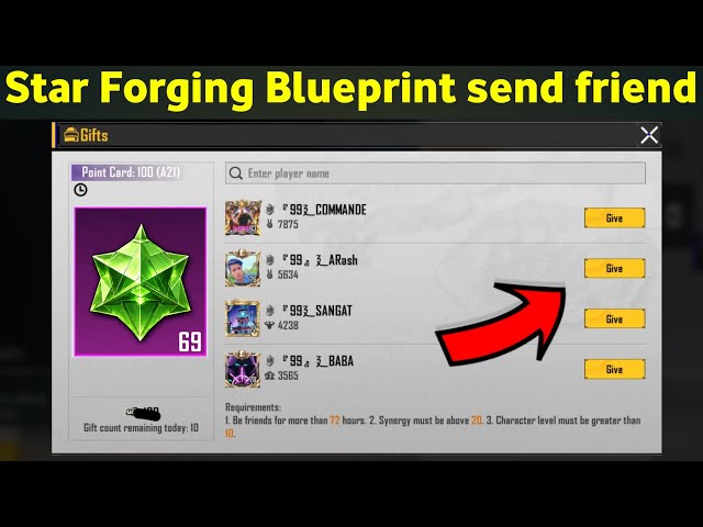 How To Send Star Forging Blueprint To Friend In PUBG Mobile | New Update