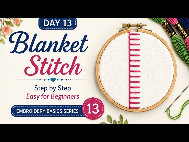 “Blanket Stitch Itni Easy? 😍 Beginners Bhi 5 Minute Mein Seekhein!” #shorts #trending #viral 🪡