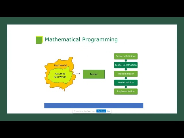 Mathematical Programming - Introduction & Demonstration