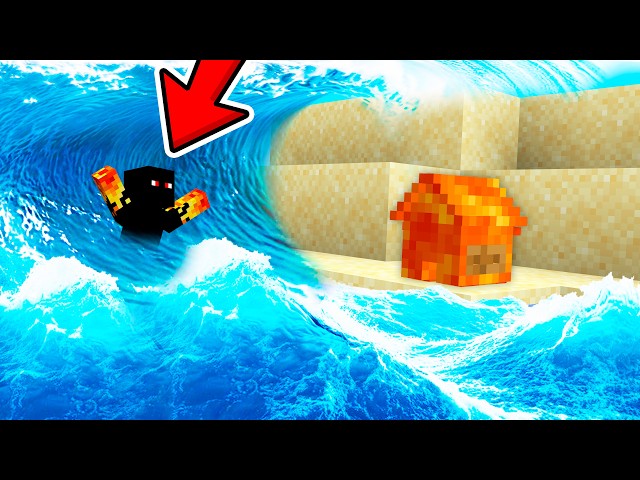 LAVA HOUSE AGAINST TSUNAMI! 100% PROTECTED LAVA HOUSE IN MINECRAFT!!