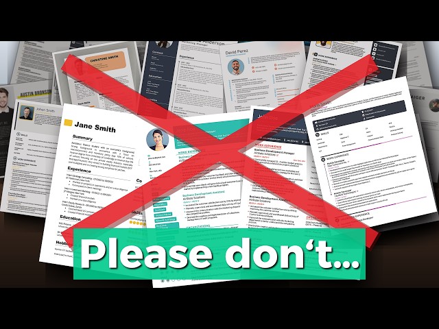 Please Don't Use These CV Templates  (From Ex-McKinsey Interviewers)