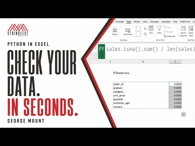 Check Excel Data Quality with Python: Shape, Stats and Missing Values