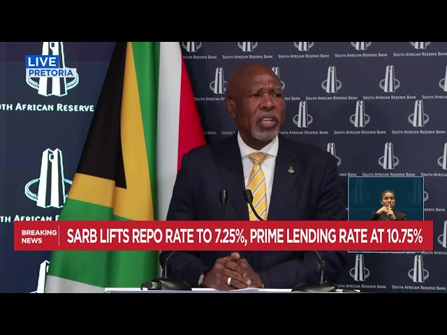 Governor Lesetja Kganyago hikes repo rate by 25bps  to 7.25% (full speech)