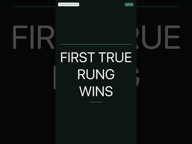 Does CASE Pick the Best Match or the First One? | SQL Interview Questions