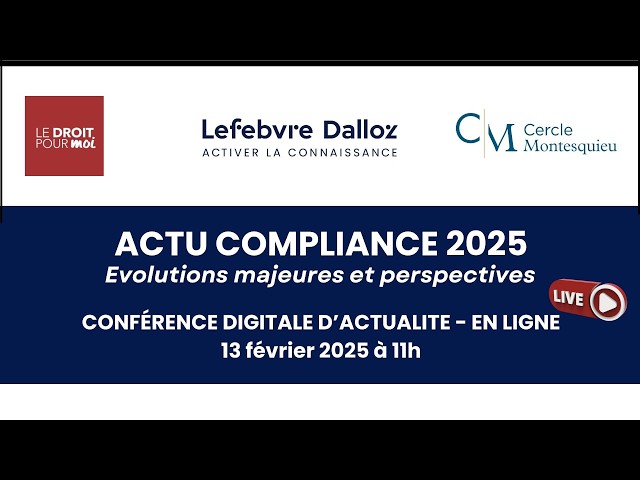 Conférence Actualités de la compliance - 13 février 2025