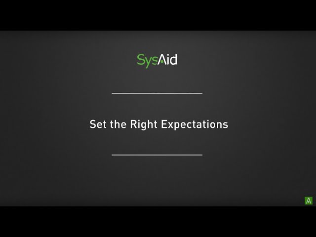 Stuart Rance's ITSM Tip #8:  Set the Right Expectations