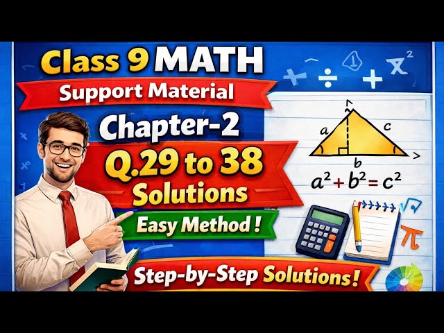 Class 9 Math Support Material Solution | Chapter -2 Polynomials Q.29 to Q.38 Solution | CBSE-2025-26