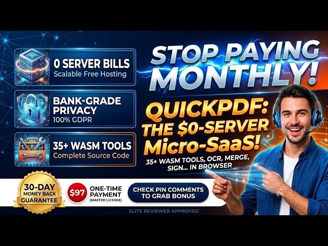 QuickPdf Review: Build a $0-Server Micro-SaaS in 15 Mins!