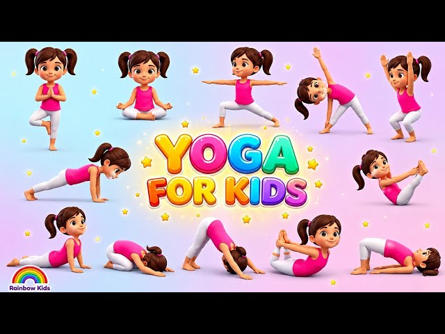 Yoga for Kids | 20 Easy Yoga Poses for Children 🧘‍♀️ #Rainbowkids #yogaforkids 