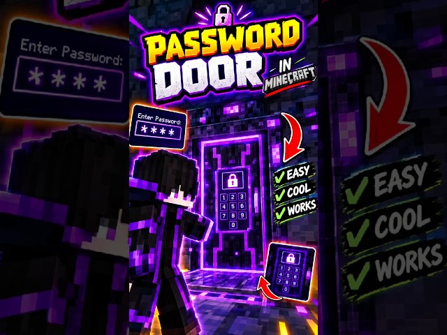 instead of making normal door, make password door in minecraft