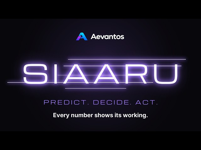 SIAARU — The supply chain control tower where every number shows its working