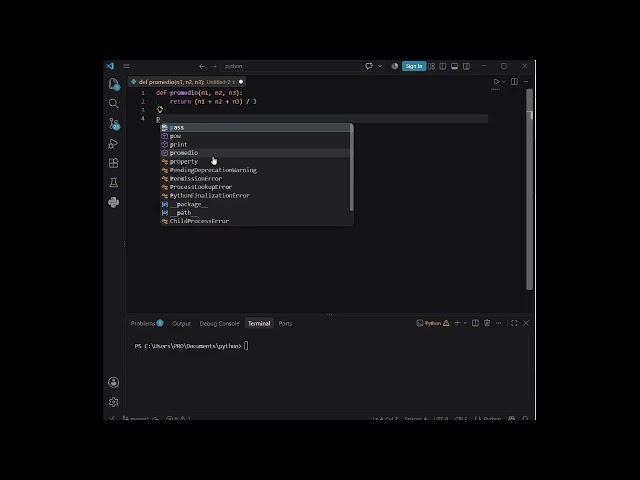 Función Promedio con parámetros y retorno de valores en Python